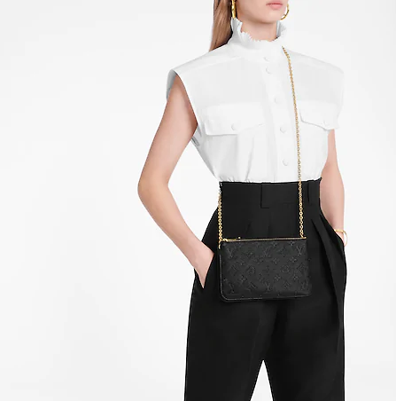 Double Zip Pochette Material