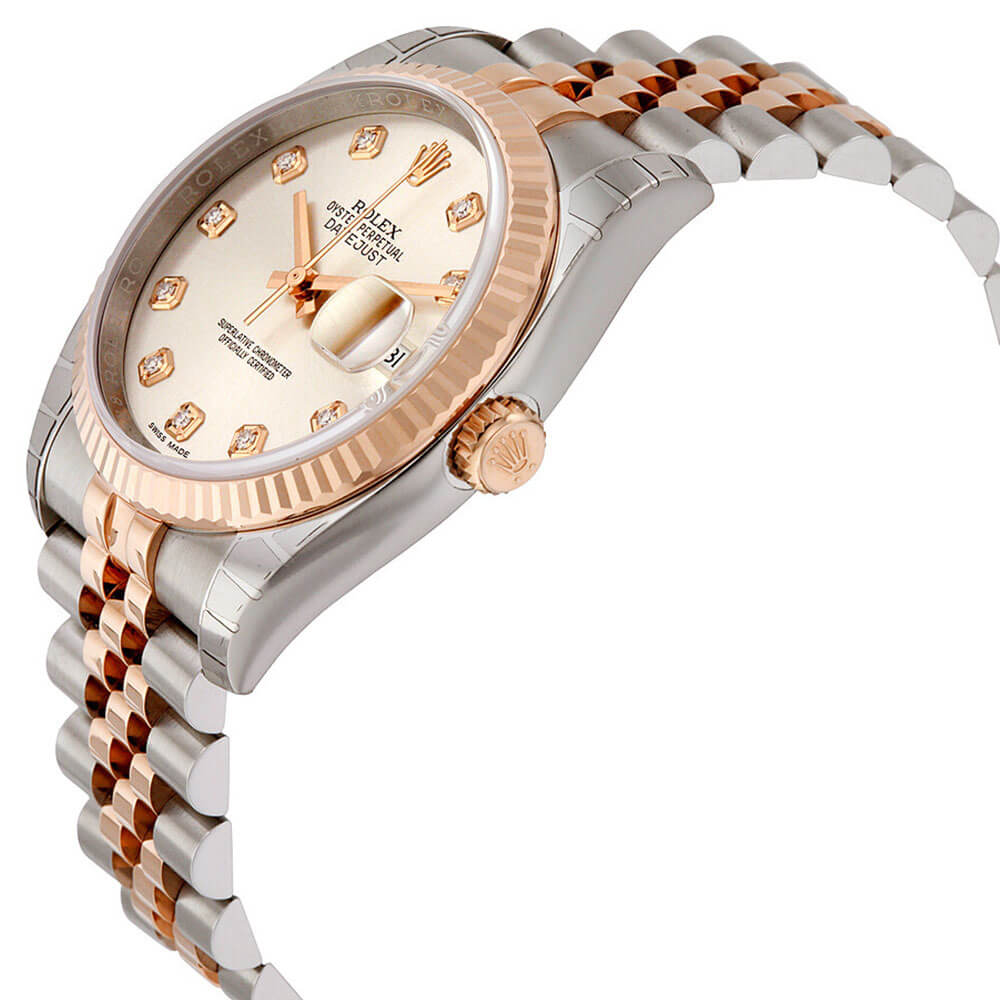 Rolex Datejust 116231SDJ Watch | Everose Gold & Diamond Dial Luxury Timepiece