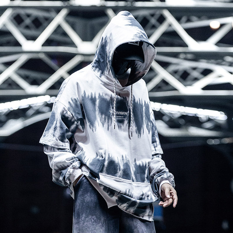 Tie-dye asymmetric hoodie