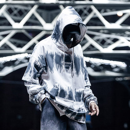 Tie-dye asymmetric hoodie