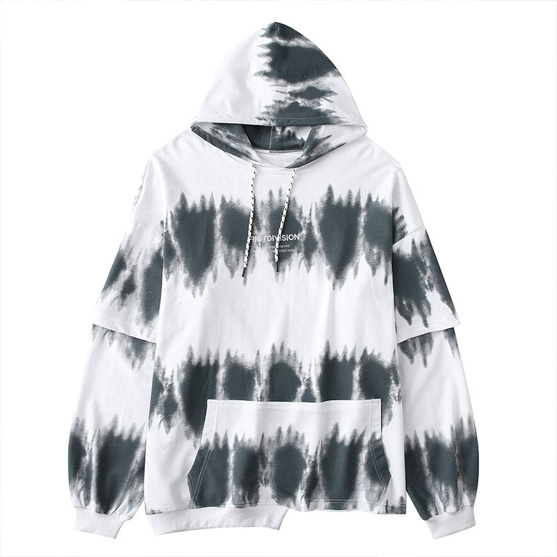 Tie-dye asymmetric hoodie