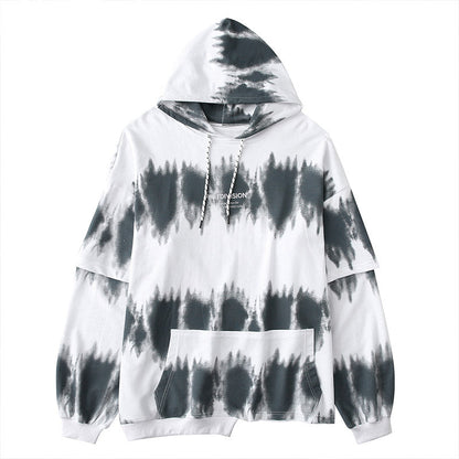 Tie-dye asymmetric hoodie