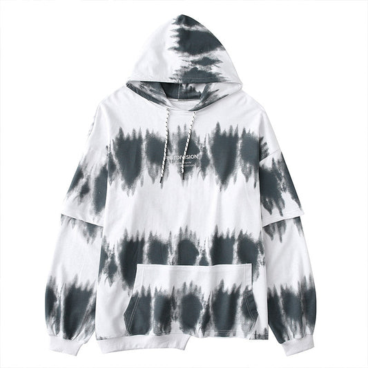 Tie-dye asymmetric hoodie