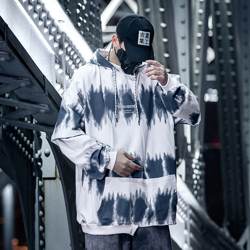 Tie-dye asymmetric hoodie