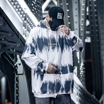 Tie-dye asymmetric hoodie