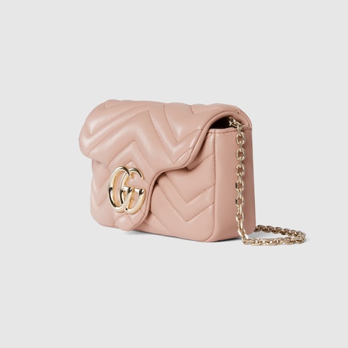 Gucci GG Marmont Mini Shoulder Bag Pink Baige