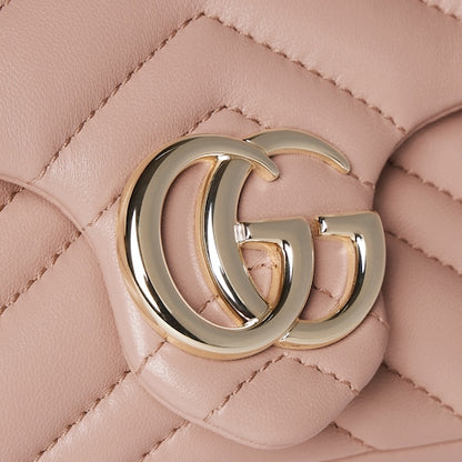 Gucci GG Marmont Mini Shoulder Bag Pink Baige
