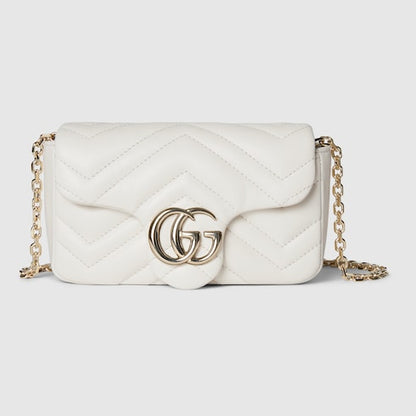 Gucci GG Marmont Mini Shoulder Bag White