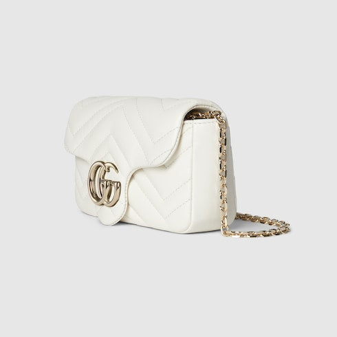Gucci GG Marmont Mini Shoulder Bag White