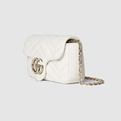 Gucci GG Marmont Mini Shoulder Bag White