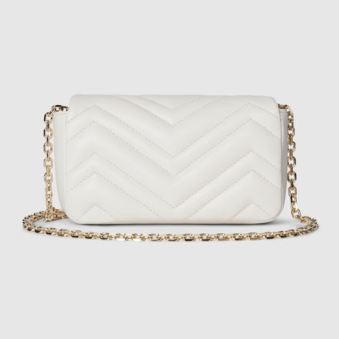 Gucci GG Marmont Mini Shoulder Bag White