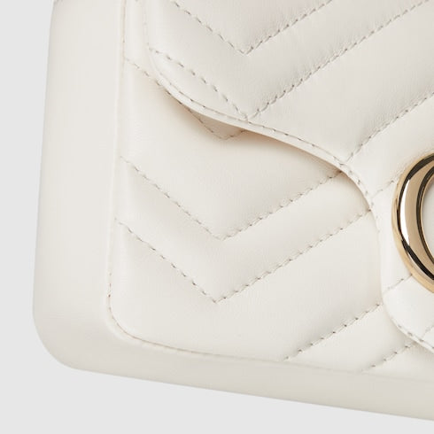 Gucci GG Marmont Mini Shoulder Bag White