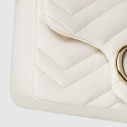Gucci GG Marmont Mini Shoulder Bag White