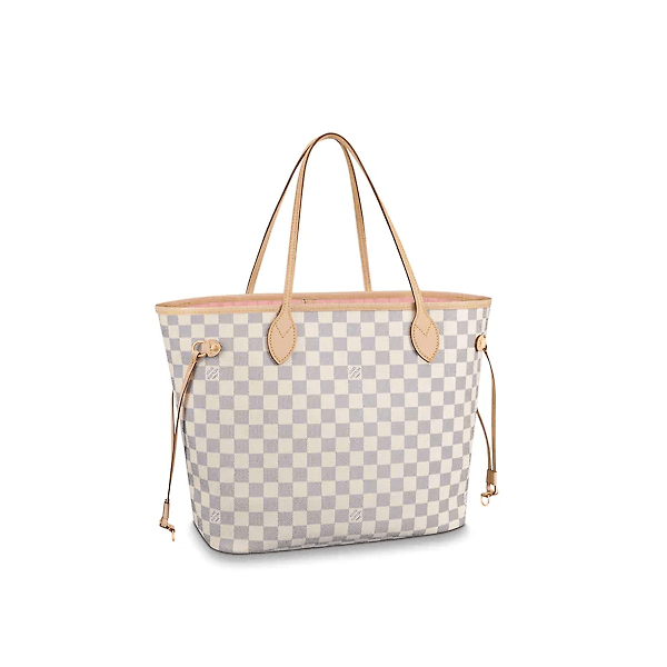 LV Neverfull MM Damier Azur Rose Ballerine