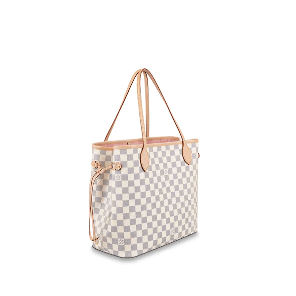 LV Neverfull MM Damier Azur Rose Ballerine