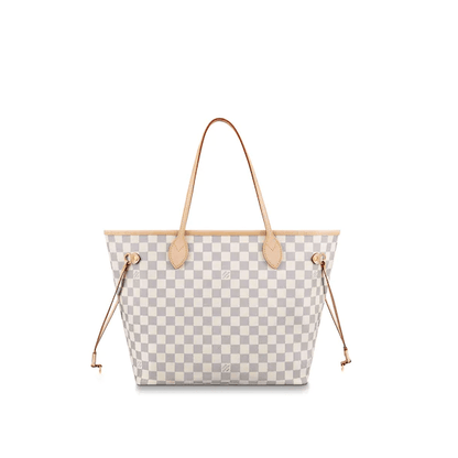 LV Neverfull MM Damier Azur Rose Ballerine