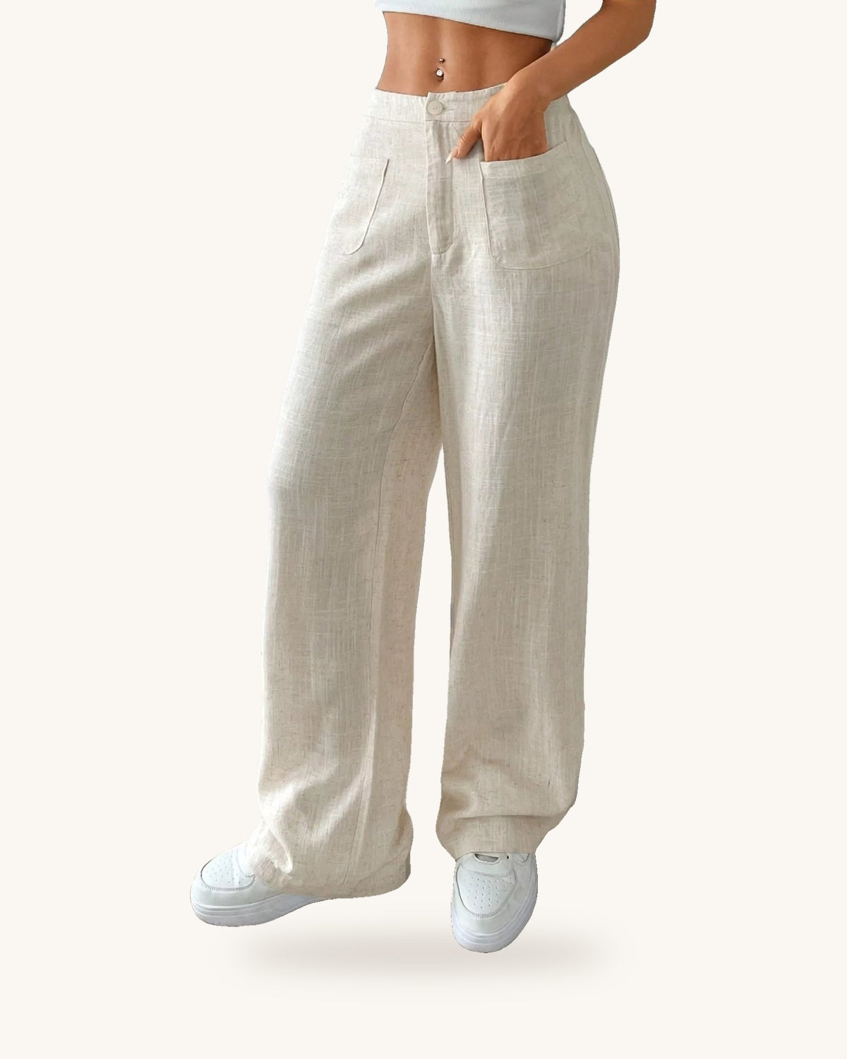 High-Waisted Wide-Leg Pants