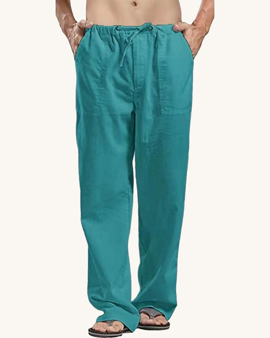 Men's Full Size Drawsrting Straight Leg Pants Plus Size
