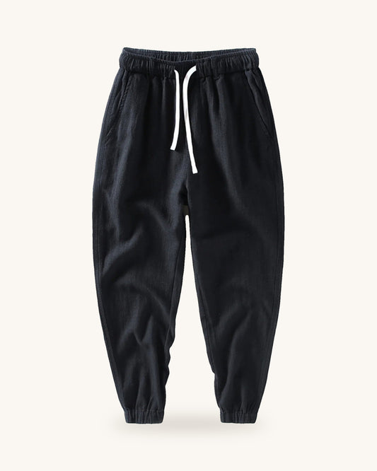 Men's Plus Size Loose Fit Pants – White, Grey, Apricot & More