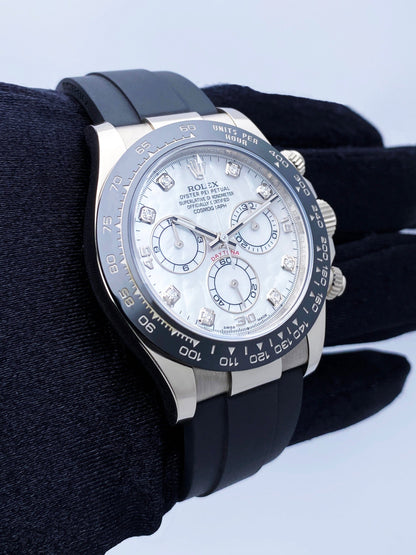Rolex Daytona 116519 MOP Diamond Dial White Gold Men's Watch