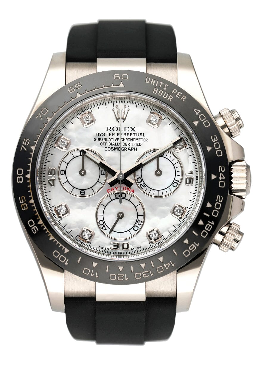 Rolex Daytona 116519 MOP Diamond Dial White Gold Men's Watch