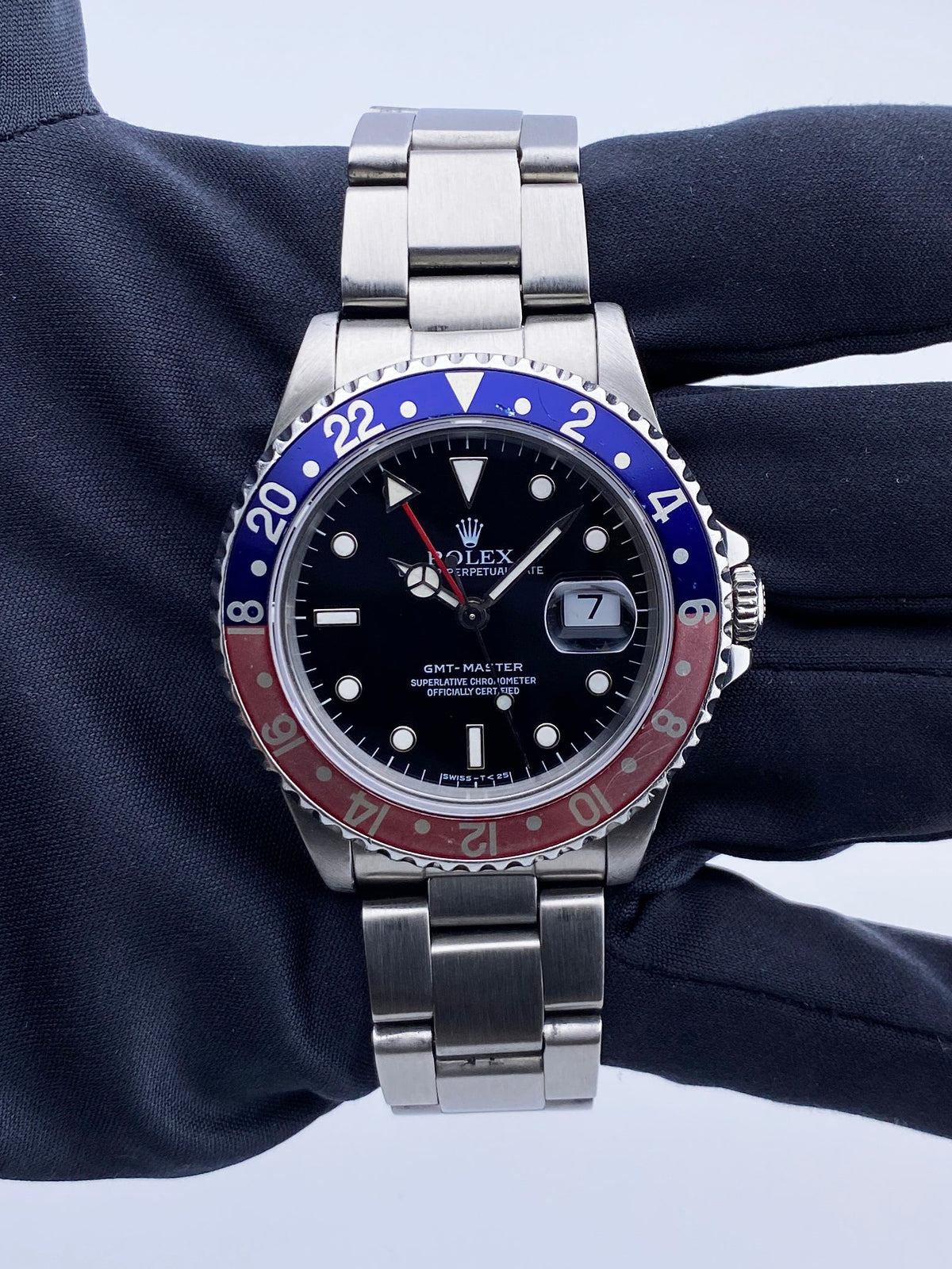 Rolex GMT Master 16700 Pepsi Bezel Mens Watch Black Dial
